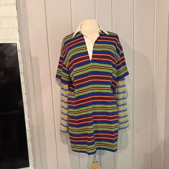 STAUD Colorful Striped Long Sleeve Dress - Picture 4 of 11